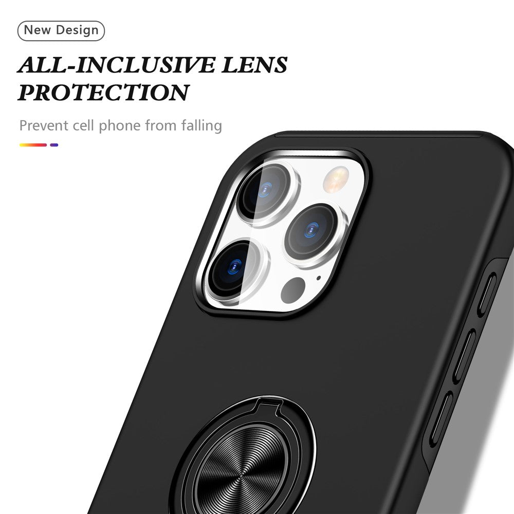Til iPhone 16 Pro Cover Støttefod PC+TPU Telefoncover Magnetisk Bilmontering