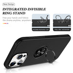 Til iPhone 16 Pro Cover Støttefod PC+TPU Telefoncover Magnetisk Bilmontering