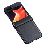 For Samsung Galaxy Z Flip7 FE 5G / Z Flip6 5G Case PU Leather+PC Hinge Protection Phone Cover