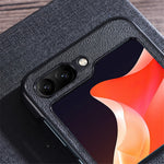 For Samsung Galaxy Z Flip7 FE 5G / Z Flip6 5G Case PU Leather+PC Hinge Protection Phone Cover