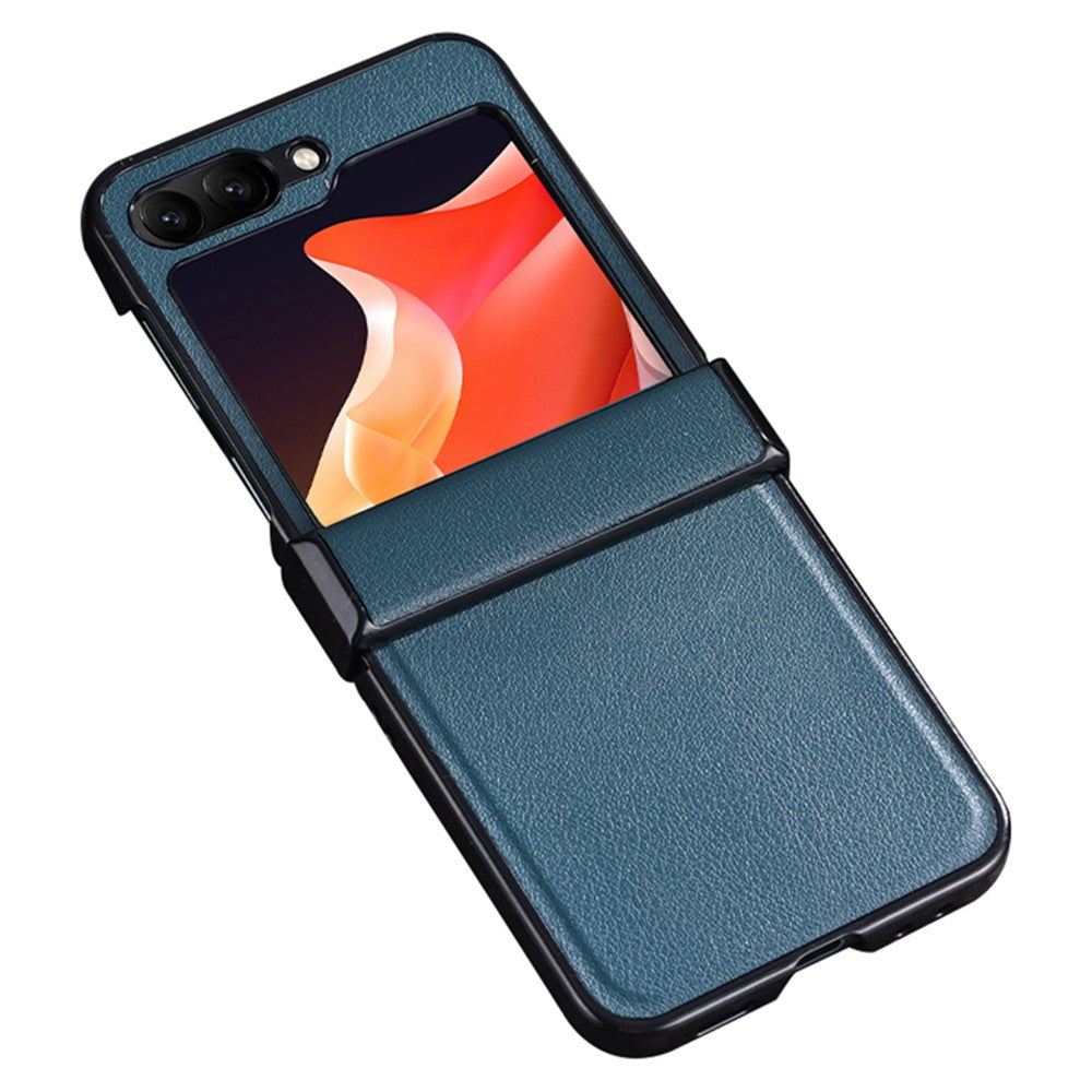 For Samsung Galaxy Z Flip7 FE 5G / Z Flip6 5G Case PU Leather+PC Hinge Protection Phone Cover