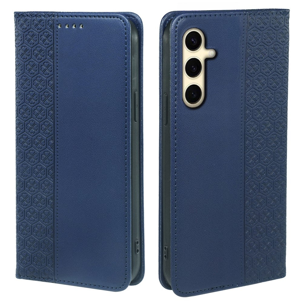 For Samsung Galaxy M15 5G  /  F15 5G Case Leather Phone Cover Clover Pattern