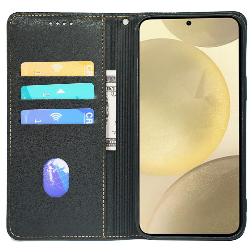 For Samsung Galaxy F55 5G / C55 5G / M55 5G Wallet Case Four-Leaf Clover Pattern Leather Phone Cover