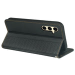For Samsung Galaxy F55 5G / C55 5G / M55 5G Wallet Case Four-Leaf Clover Pattern Leather Phone Cover