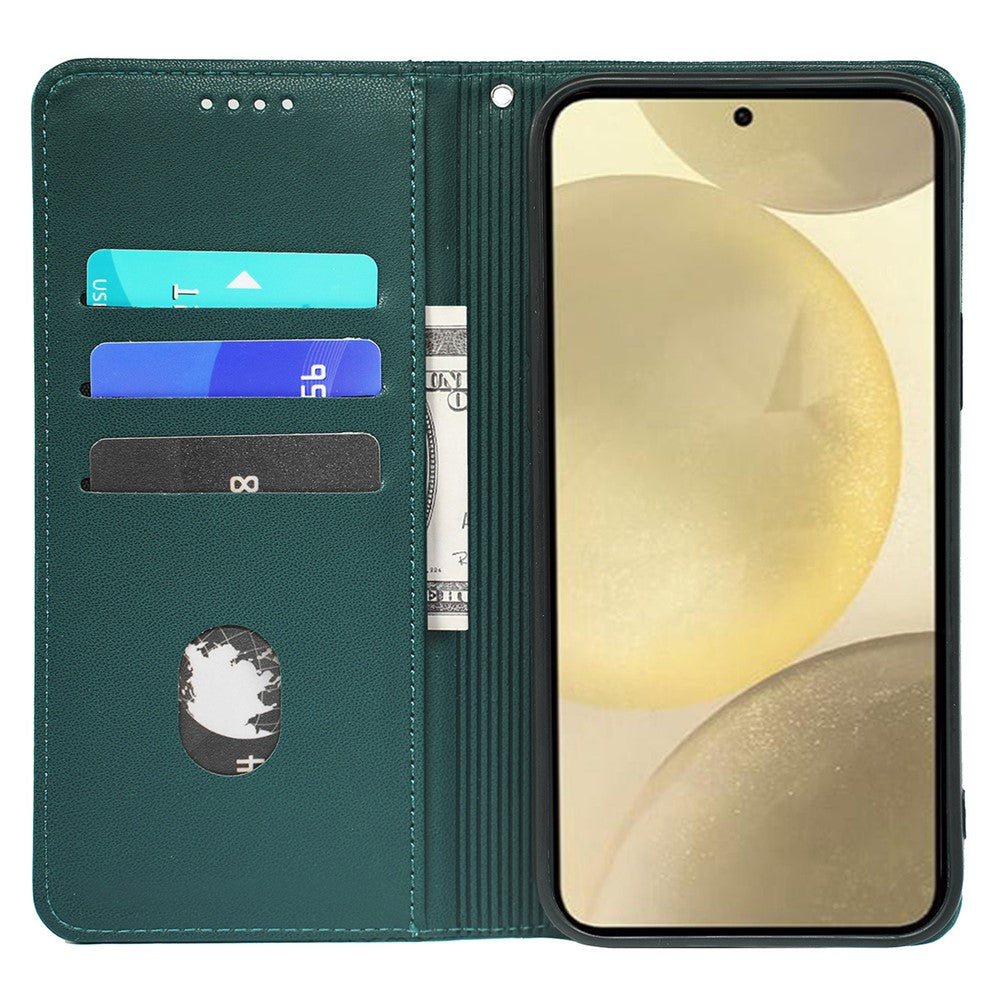 For Samsung Galaxy A54 5G Case Leather Phone Cover Lucky Clover Imprinting Magnetic Closure