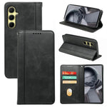 For Samsung Galaxy M35 5G Case Calf Texture Leather Magnetic Closure Flip Phone Cover