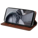 For Samsung Galaxy F55 5G / C55 5G / M55 5G Case Folio Design Calf Texture Leather Phone Cover