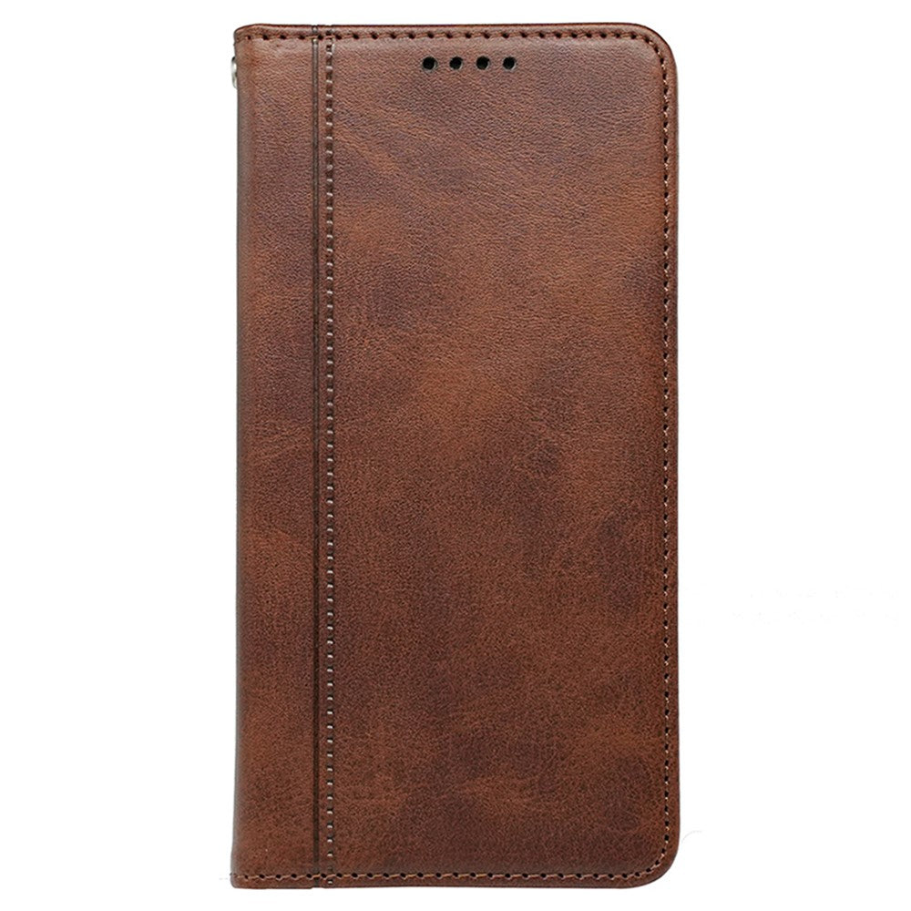 For Samsung Galaxy F55 5G / C55 5G / M55 5G Case Folio Design Calf Texture Leather Phone Cover