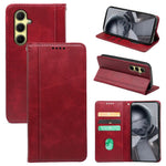 For Samsung Galaxy F55 5G / C55 5G / M55 5G Case Folio Design Calf Texture Leather Phone Cover