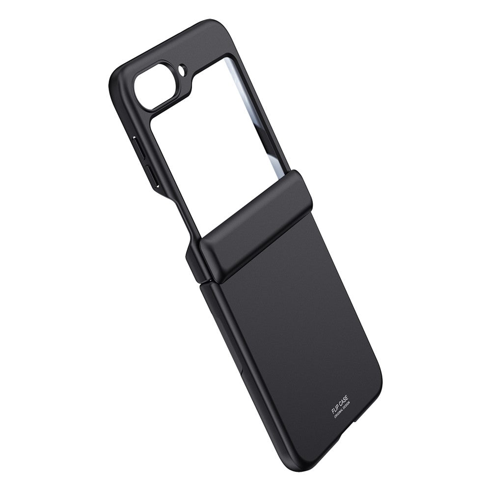 For Samsung Galaxy Z Flip7 FE 5G / Z Flip6 5G Case Hinge Protection PC Phone Cover with Tempered Glass Rear Screen Film
