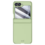 For Samsung Galaxy Z Flip7 FE 5G / Z Flip6 5G Case Hinge Protection PC Phone Cover with Tempered Glass Rear Screen Film