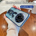 For Xiaomi 14 Ultra Case Electroplating Rabbit PC+TPU Phone Cover Hidden  Kickstand