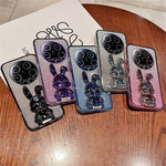 For Xiaomi 14 Ultra Case Electroplating Rabbit PC+TPU Phone Cover Hidden  Kickstand