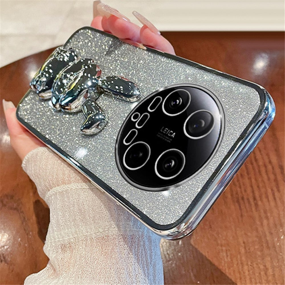 For Xiaomi 14 Ultra Case Electroplating Rabbit PC+TPU Phone Cover Hidden  Kickstand