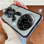 For Xiaomi 14 Ultra Case Electroplating Rabbit PC+TPU Phone Cover Hidden  Kickstand