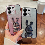 For Xiaomi Redmi Note 13 Pro 4G / Poco M6 Pro 4G Case PC+TPU Phone Cover Glitter Cartoon Rabbit