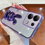 For Xiaomi Redmi Note 13 Pro 4G / Poco M6 Pro 4G Case PC+TPU Phone Cover Glitter Cartoon Rabbit