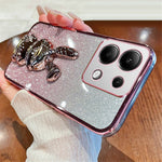 For Xiaomi Redmi Note 13 Pro 4G / Poco M6 Pro 4G Case PC+TPU Phone Cover Glitter Cartoon Rabbit
