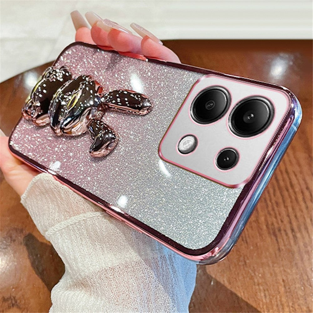 For Xiaomi Redmi Note 13 Pro 4G / Poco M6 Pro 4G Case PC+TPU Phone Cover Glitter Cartoon Rabbit