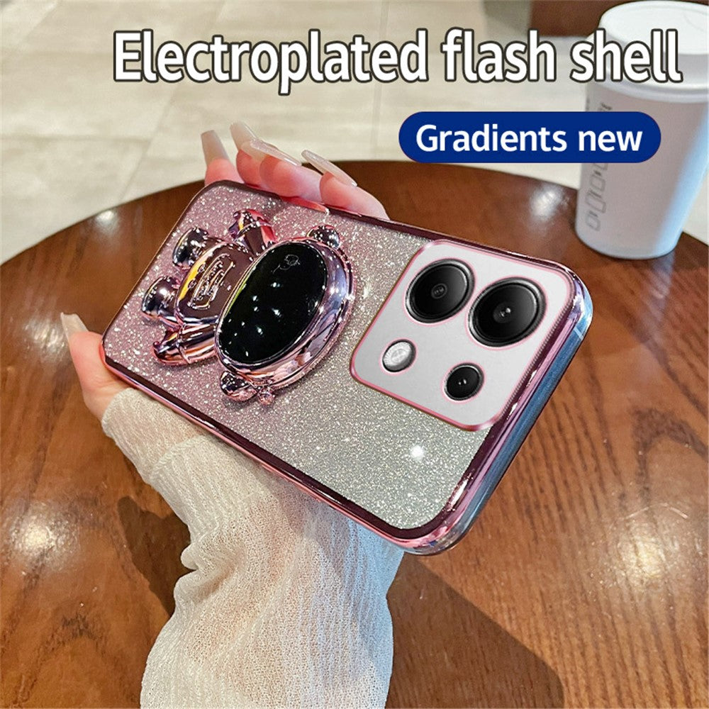 For Xiaomi Redmi Note 13 Pro 4G / Poco M6 Pro 4G Case Astronaut Hidden Kickstand PC+TPU Phone Cover