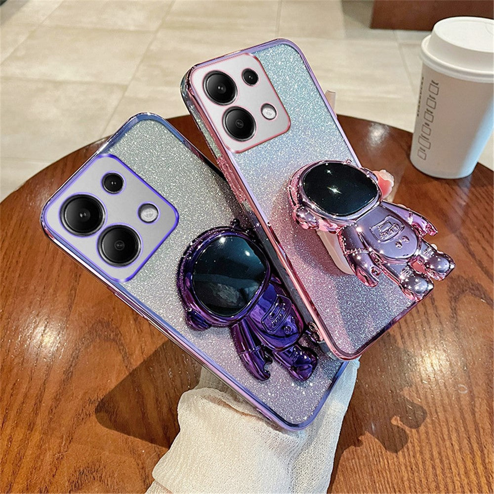 For Xiaomi Redmi Note 13 Pro 4G / Poco M6 Pro 4G Case Astronaut Hidden Kickstand PC+TPU Phone Cover