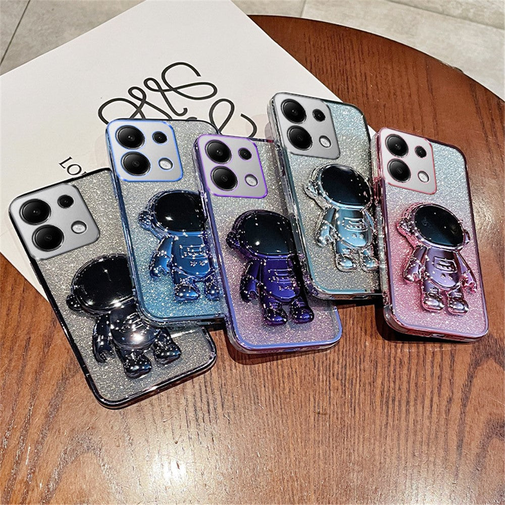 For Xiaomi Redmi Note 13 Pro 4G / Poco M6 Pro 4G Case Astronaut Hidden Kickstand PC+TPU Phone Cover