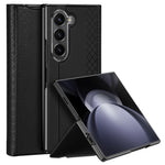 Til Samsung Galaxy Z Fold6 5G Magnetisk Etui DUX DUCIS Bril Series Læder+PC Telefoncover med Stand