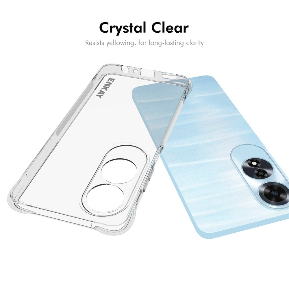 ENKAY HAT PRINCE For Oppo A60 4G Case Clear TPU Phone Cover Shockproof Corners