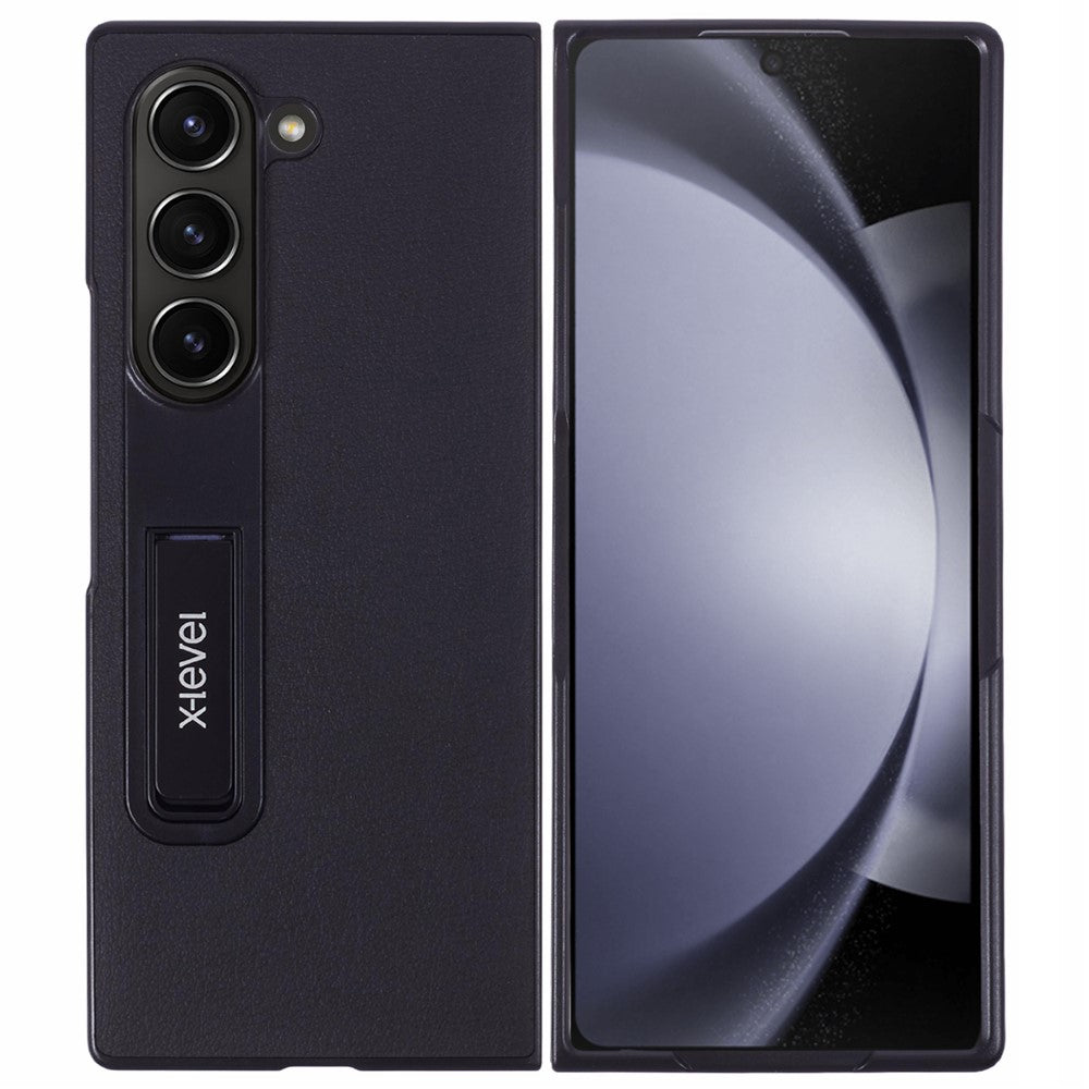 X-LEVEL For Samsung Galaxy Z Fold6 5G Magnetic Kickstand Phone Case PU Leather+PC Phone Cover
