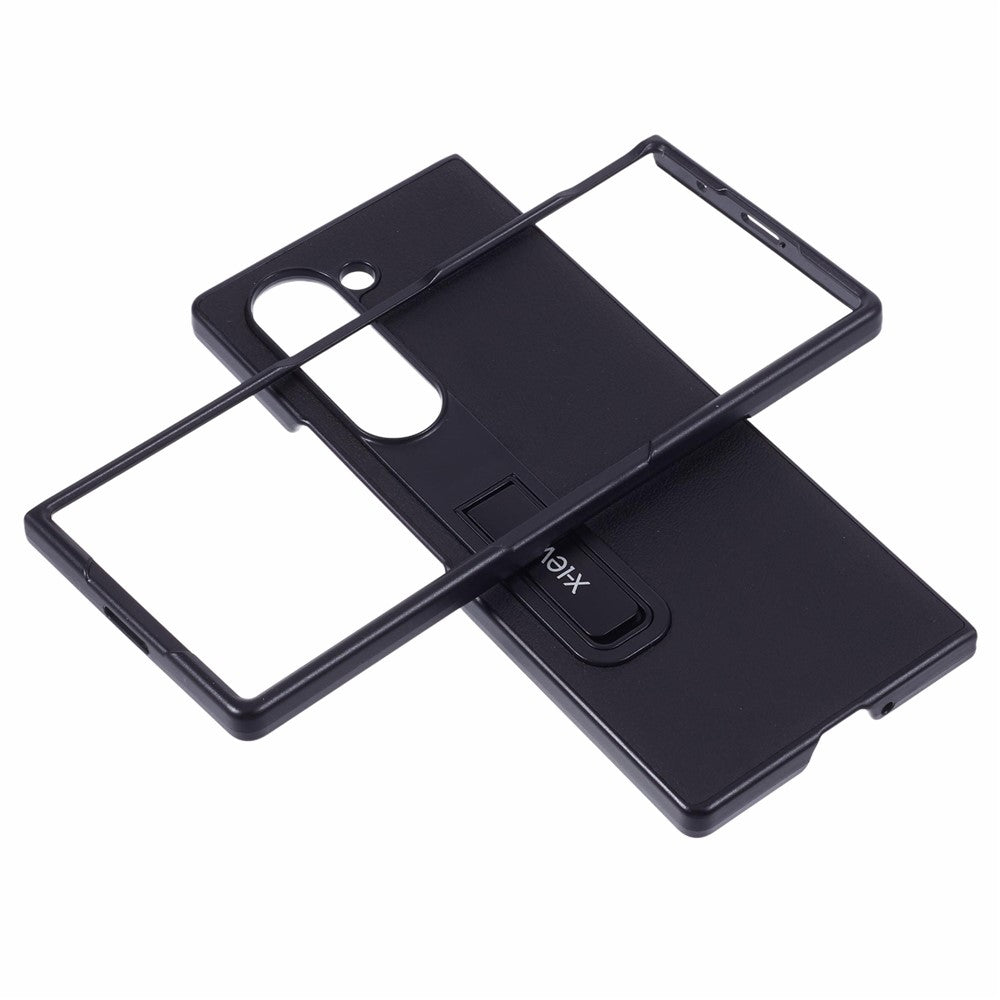 X-LEVEL For Samsung Galaxy Z Fold6 5G Magnetic Kickstand Phone Case PU Leather+PC Phone Cover