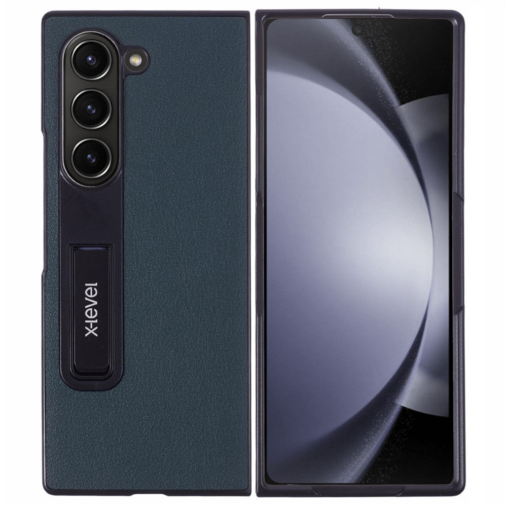 X-LEVEL For Samsung Galaxy Z Fold6 5G Magnetic Kickstand Phone Case PU Leather+PC Phone Cover