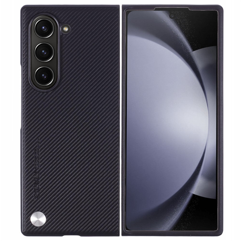 X-LEVEL For Samsung Galaxy Z Fold6 5G Carbon Fiber PU Leather Coated PC Cell Phone Case