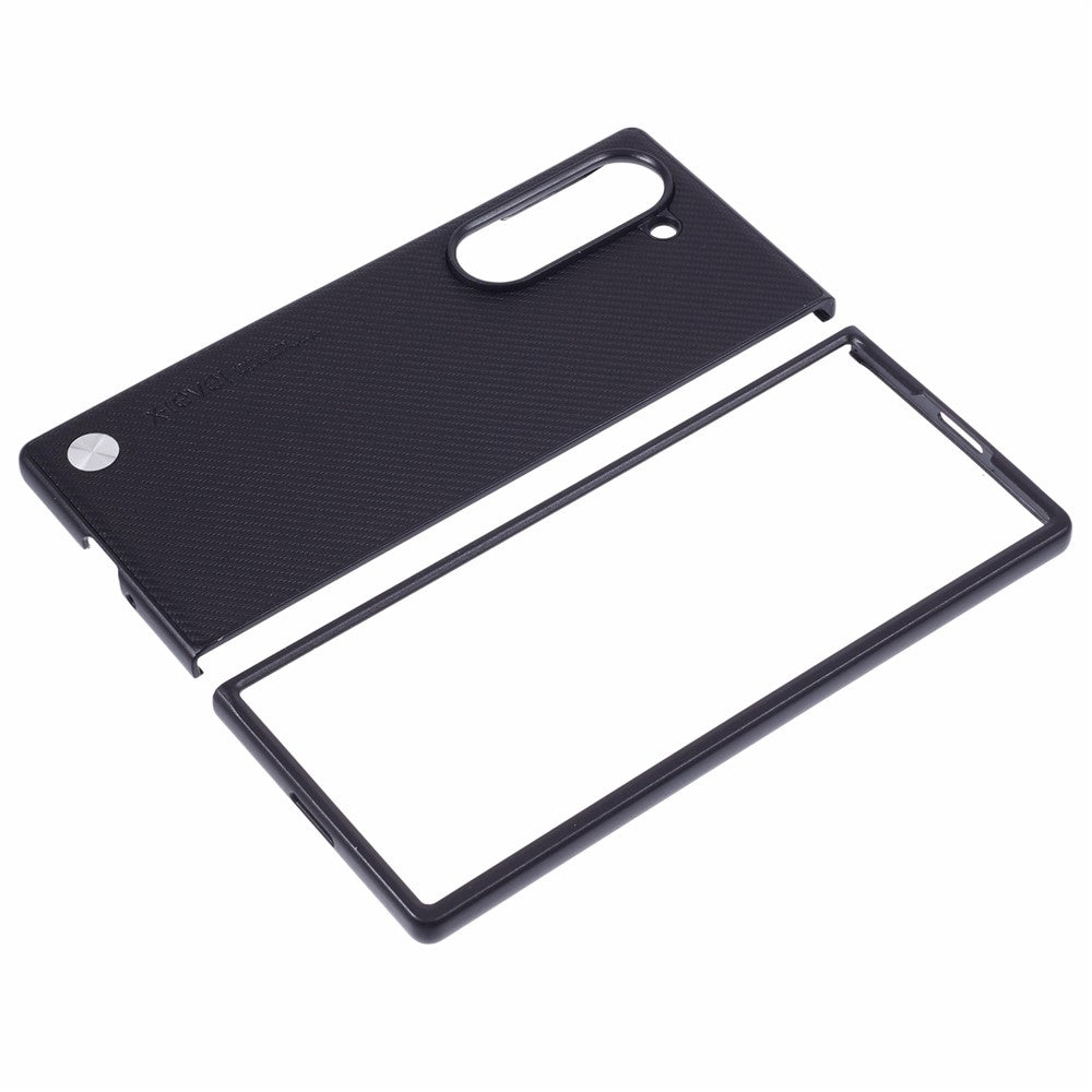 X-LEVEL For Samsung Galaxy Z Fold6 5G Carbon Fiber PU Leather Coated PC Cell Phone Case