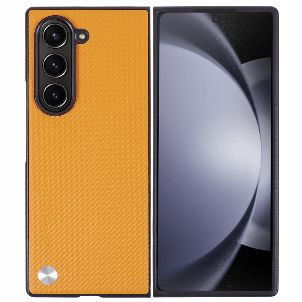 X-LEVEL For Samsung Galaxy Z Fold6 5G Carbon Fiber PU Leather Coated PC Cell Phone Case
