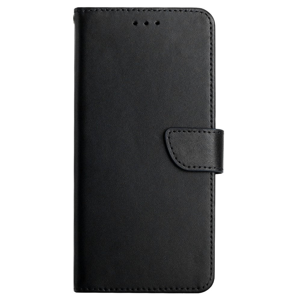 HT02 For Samsung Galaxy S24 FE Case Wallet Genuine Cow Leather Phone Cover Nappa Texture