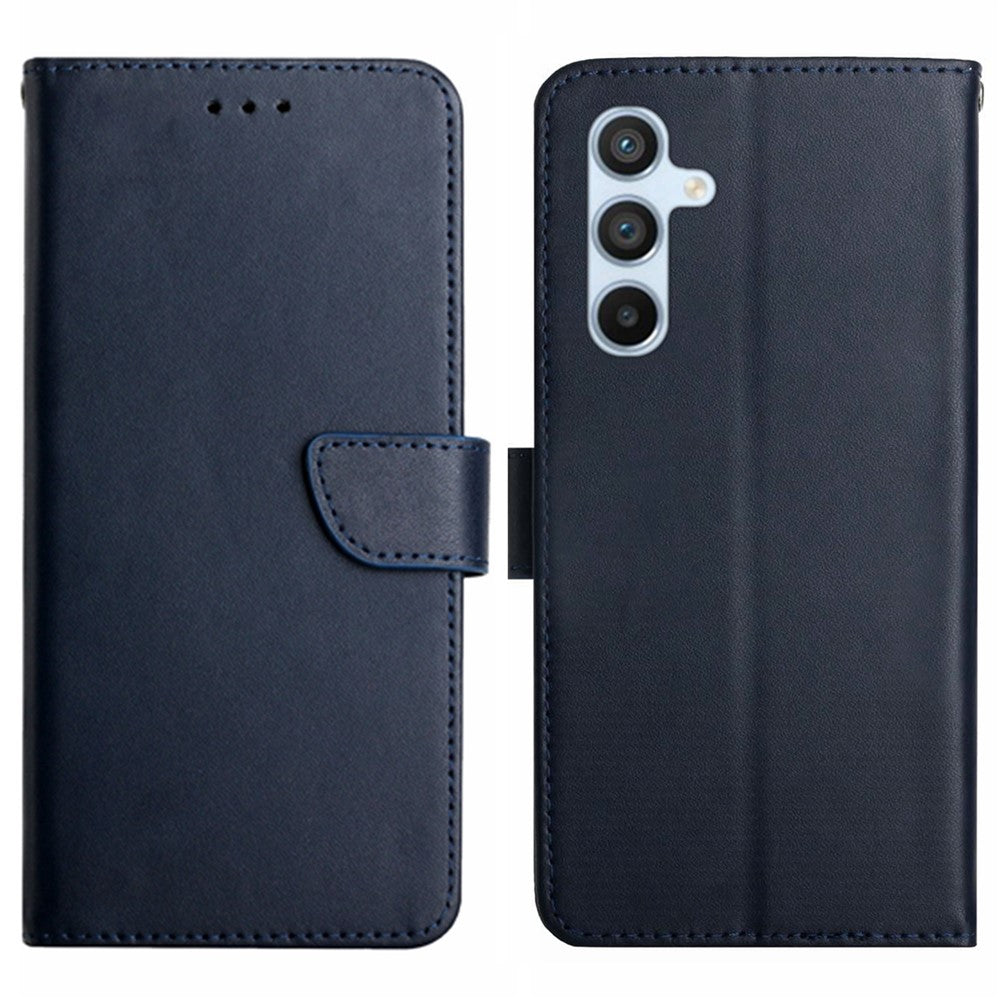 HT02 Til Samsung Galaxy S24 FE Etui Pung Ægte Koskind Telefoncover Nappa Tekstur