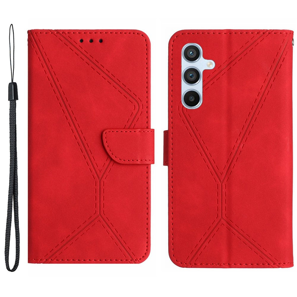 HT05 For Samsung Galaxy S24 FE Case Leather Magnetic Clasp Wallet Flip Phone Cover