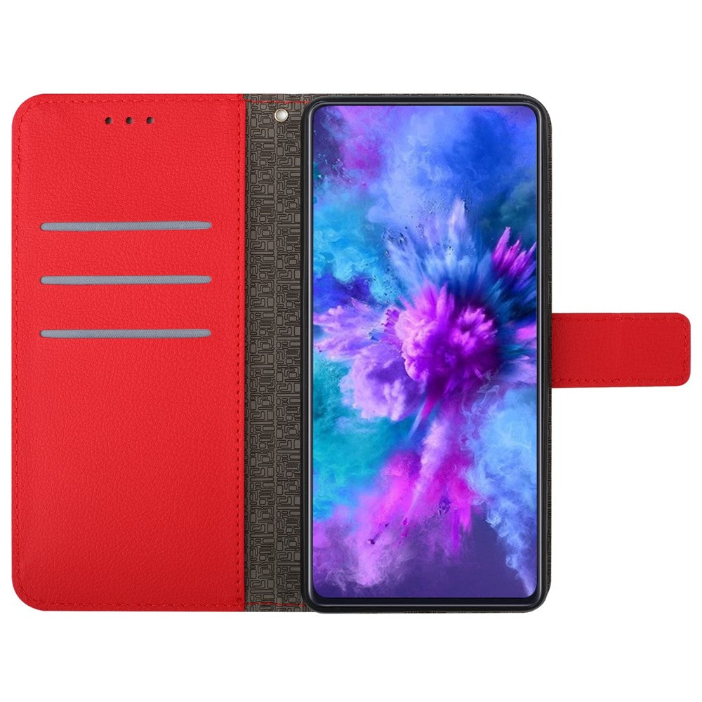 HT06 til Motorola Moto G85 5G / S50 Neo 5G, PU-læderpungcover med rombemønster