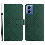 HT06 til Motorola Moto G85 5G / S50 Neo 5G, PU-læderpungcover med rombemønster
