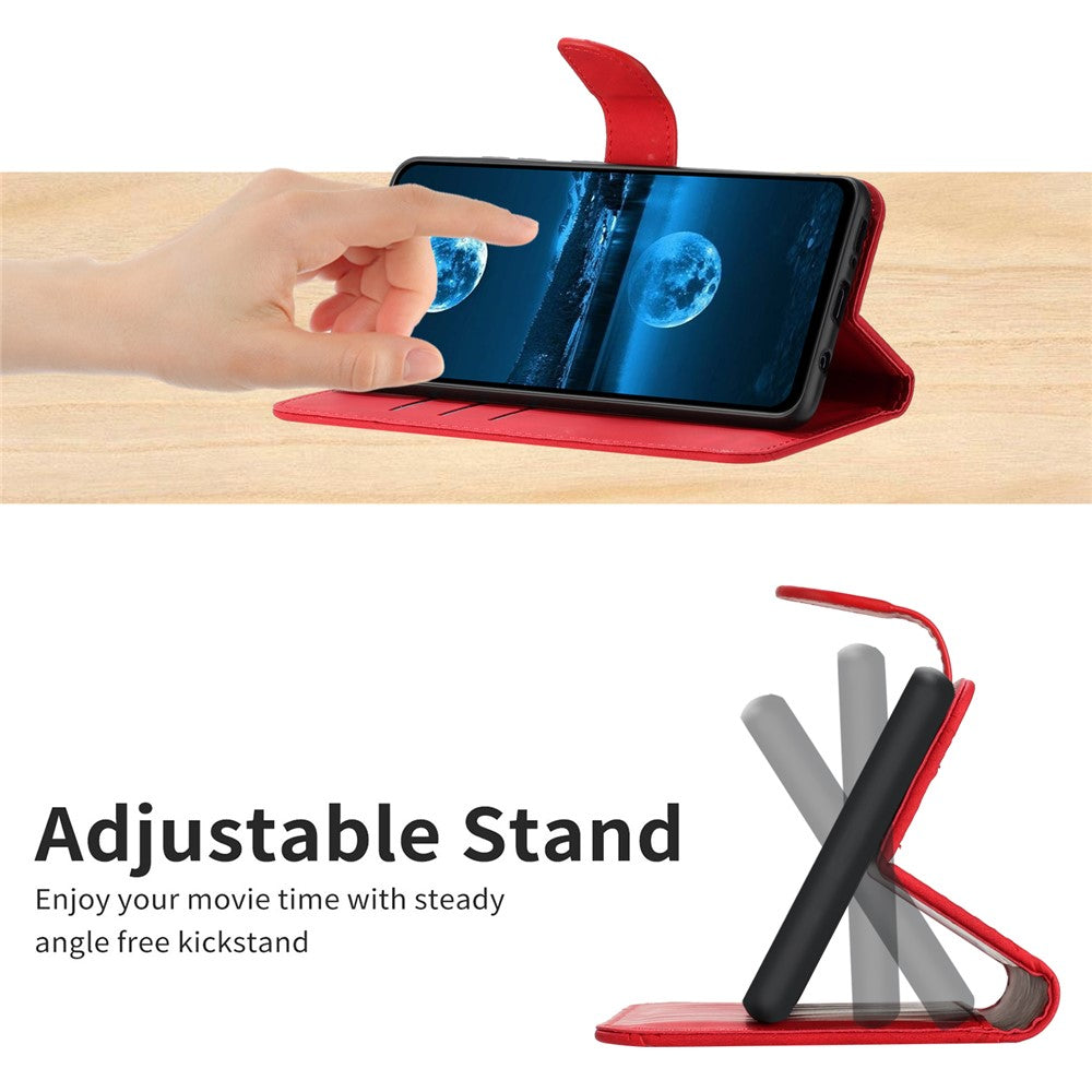 HT05 For Motorola Moto G85 5G / S50 Neo 5G Case Stand Function Leather Phone Cover Splicing Lines