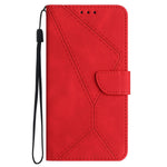 HT05 For Motorola Moto G85 5G / S50 Neo 5G Case Stand Function Leather Phone Cover Splicing Lines