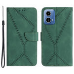 HT05 For Motorola Moto G85 5G / S50 Neo 5G Case Stand Function Leather Phone Cover Splicing Lines