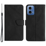 HT05 For Motorola Moto G85 5G / S50 Neo 5G Case Stand Function Leather Phone Cover Splicing Lines