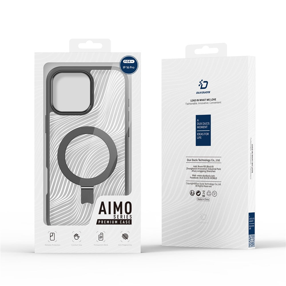 DUX DUCIS Aimo Series for iPhone 16 Pro Max Case Magnetic Kickstand TPU+PC Phone Cover (REACH Certification)