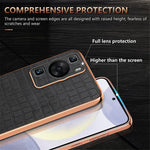 AZNS For Huawei P60 / P60 Pro Case Crocodile Texture Leather Coated TPU Phone Cover