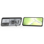 For OnePlus Nord CE4 Lite 5G / Oppo K12x 5G (China) Case Kickstand PC+TPU Phone Shell with Lens Cover