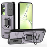 For OnePlus Nord CE4 Lite 5G / Oppo K12x 5G (China) Case Kickstand PC+TPU Phone Shell with Lens Cover