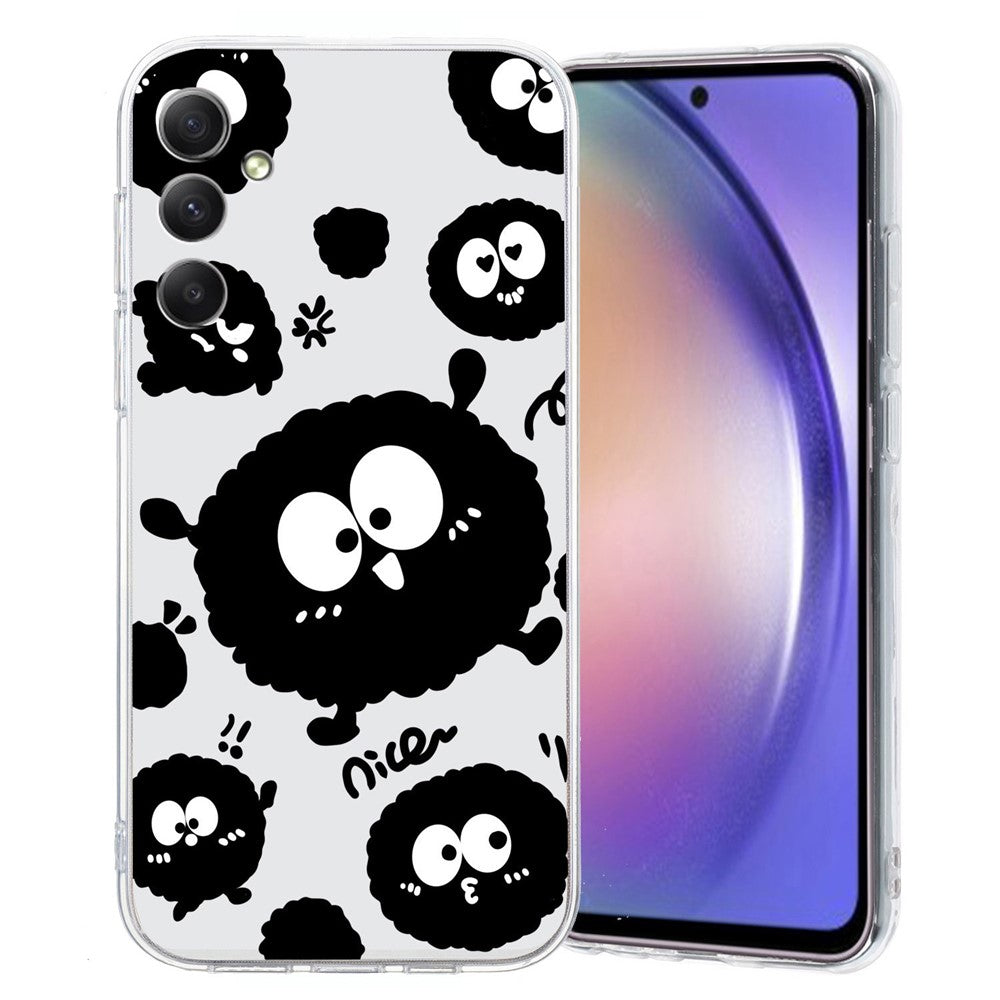 For Samsung Galaxy A55 5G Case Pattern Printing Phone TPU Cover Clear Edge