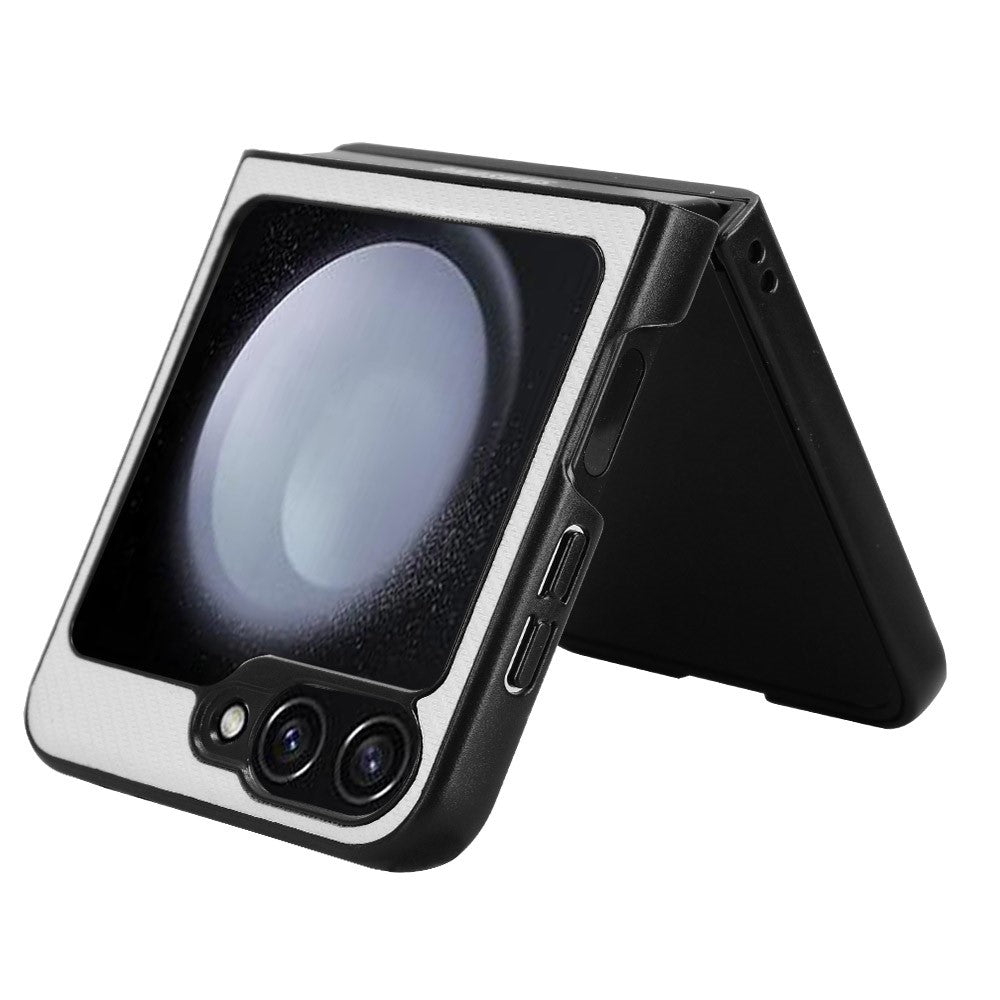 For Samsung Galaxy Z Flip7 FE 5G / Z Flip6 5G Case Carbon Fiber Texture PU+PC Drop-Proof Phone Shell