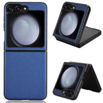 For Samsung Galaxy Z Flip7 FE 5G / Z Flip6 5G Case Carbon Fiber Texture PU+PC Drop-Proof Phone Shell